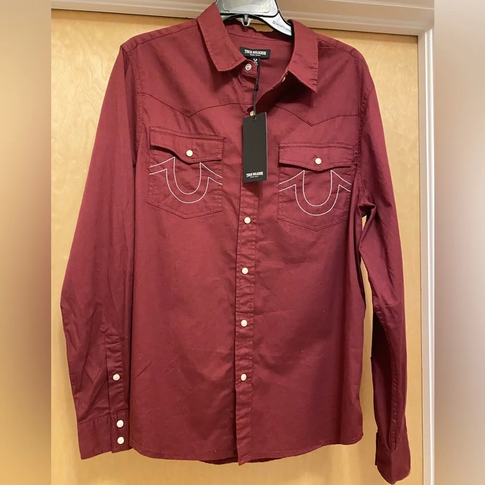 NWT True Religion men’s shirt western style